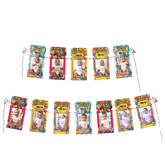 PartyCorp Multi-colour One To Twelve Months Paper Photo Banner for 1st Birthday Party Decoration Set